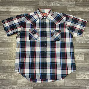 Vintage Ely Plains Western Pearl Snap Shirt Men’s XL Multicolor Plaid Cowboy